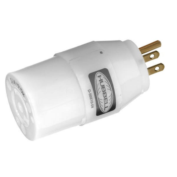 Plug Adapter, L5-20R, 5-15P, White